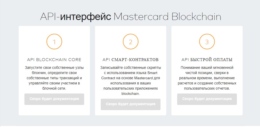 API-интерфейс Mastercard Blockchain