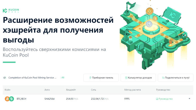 Биржи с майнинг-пулом - KuCoin Pool