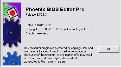 Кратко о Phoenix BIOS Editor Pro