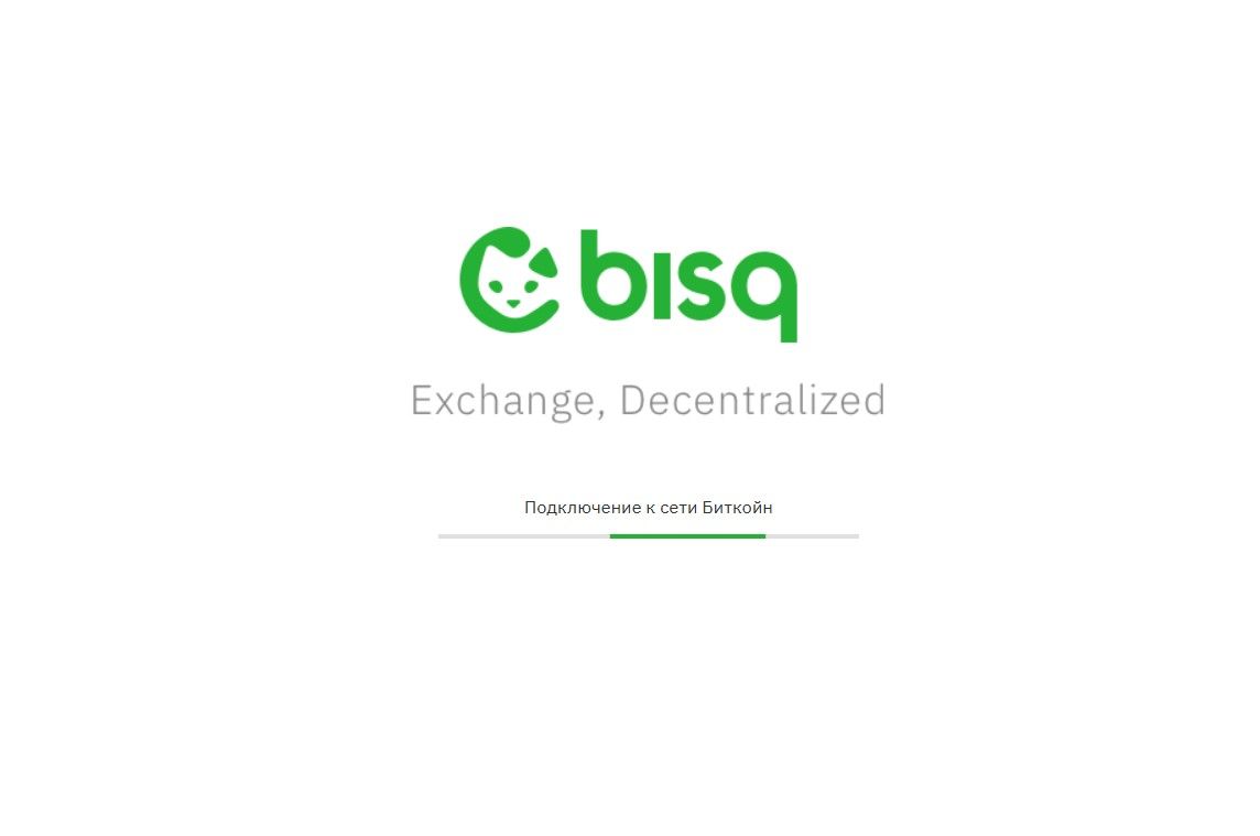 Bisq - окно загрузки