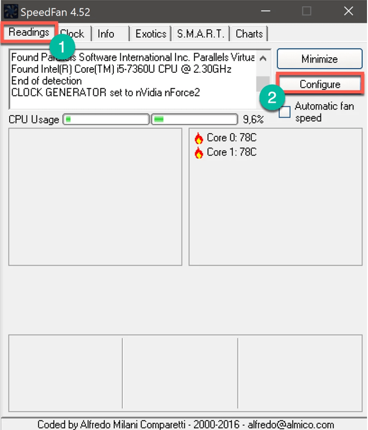 SpeedFan - изменение языка на русский