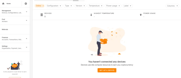 Настройка Cudo Miner