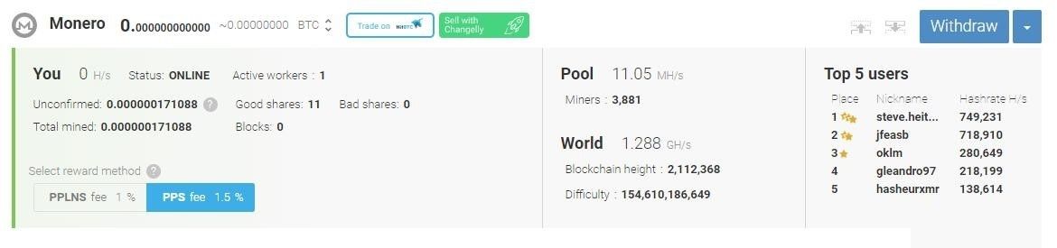 Настройка майнинга MinerGate