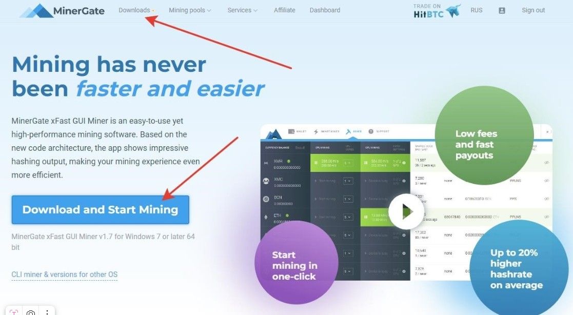 Установка MinerGate