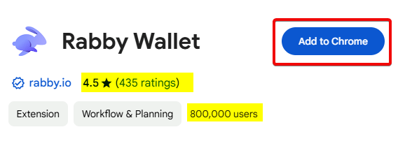 Установка расширения Rabby Wallet