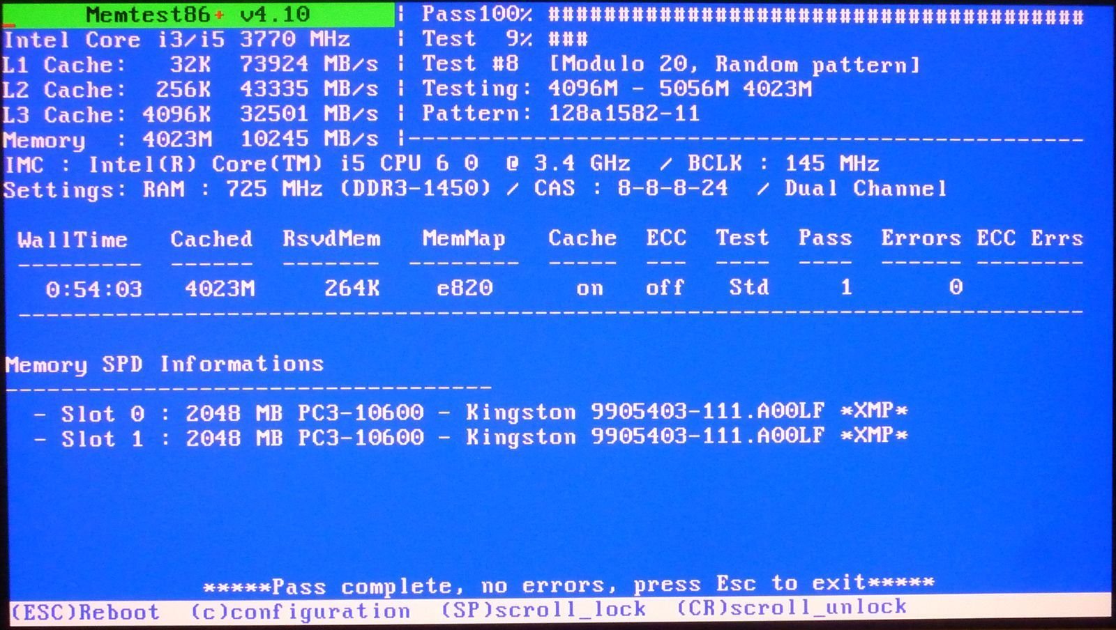 memtest86 v. 4.10 test 8 cropped