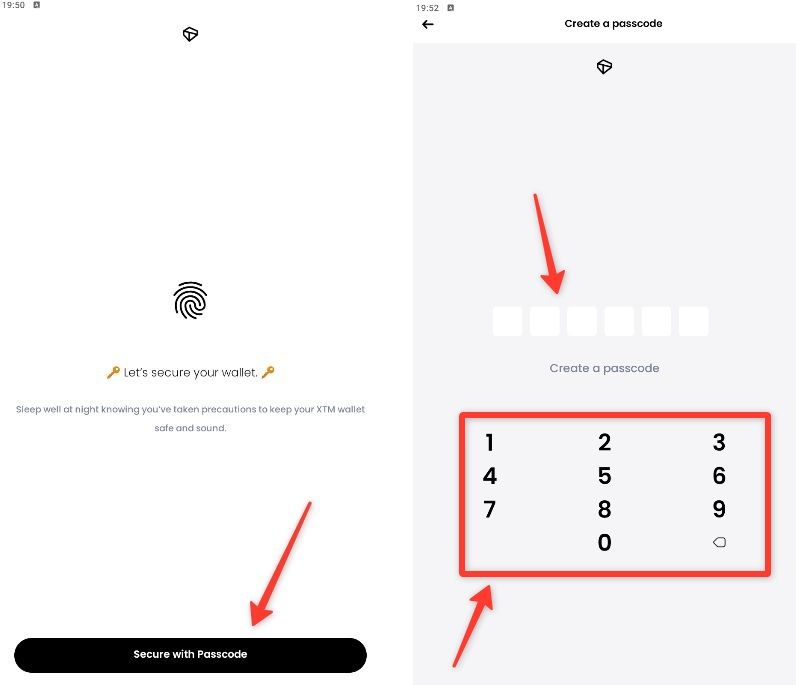 Секретный пароль в Tari Universe Wallet и его ввод