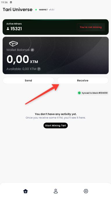 Пополнение баланса в Tari Wallet