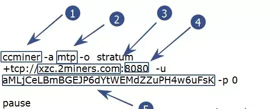 Пример настройки Ccminer MTP
